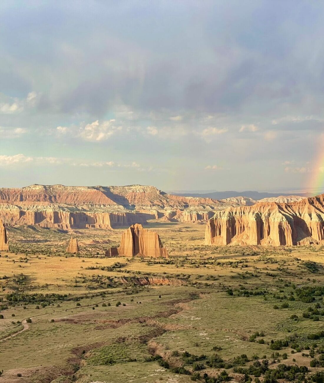 Upper Cathedral Valley Rainbow Landscape Capitol Reef National Park photography Tours