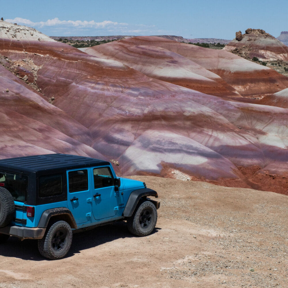 bentonite hills cathedral valley jeep tour adventure 4x4 guides capitol reef utah